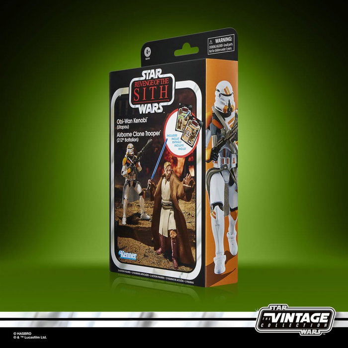 Hasbro Star Wars The Vintage Collection Pack 2 Figurines Obi-Wan Kenobi & Airborne Clone Trooper