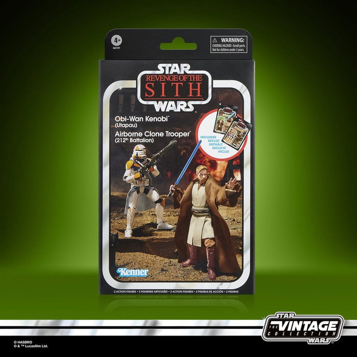 Hasbro Star Wars The Vintage Collection Pack 2 Figurines Obi-Wan Kenobi & Airborne Clone Trooper