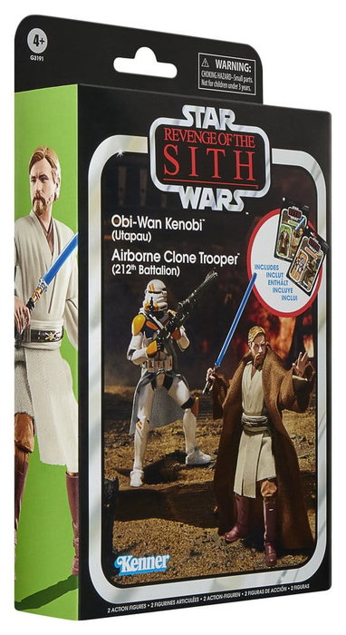 Hasbro Star Wars The Vintage Collection Pack 2 Figurines Obi-Wan Kenobi & Airborne Clone Trooper
