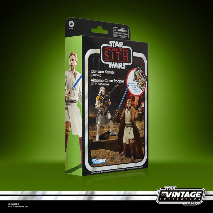 Hasbro Star Wars The Vintage Collection Pack 2 Figurines Obi-Wan Kenobi & Airborne Clone Trooper