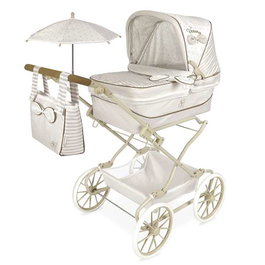Decuevas Poussette Reborn Pliable Verona avec Ombelle pour Poupées jusqu'à 55 cm - 40x90x90 cm