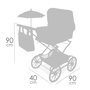 Decuevas Poussette Reborn Pliable Verona avec Ombelle pour Poupées jusqu'à 55 cm - 40x90x90 cm