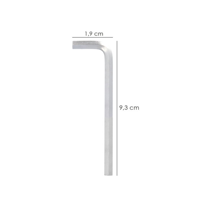 WOLFPACK LINEA PROFESIONAL Clé Allen Longue 3,0 mm en Acier Chrome Vanadium