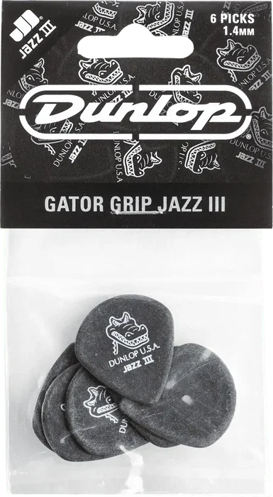 DUNLOP Pack de 6 Mediators Gator Grip® Jazz III