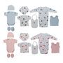 Coffret Bébé DKD Home Decor BE-177919 Bleu Rose 0-6 Mois 7 Pièces (2 Unités)