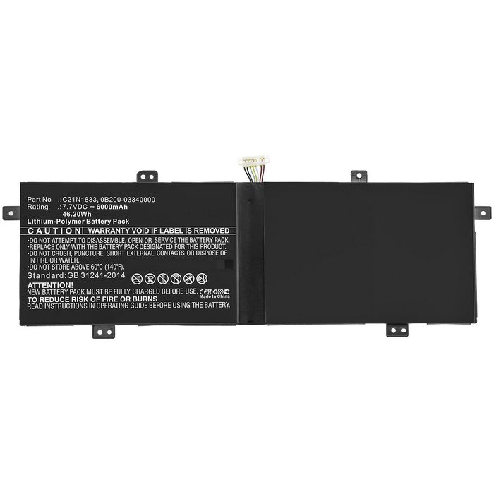 CoreParts Batterie pour Asus 46,20Wh 7,7V 6000mAh Noir CoreParts Batterie pour Asus 46,20Wh 7,7V 6000mAh Noir