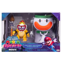 Jakks Pacific Figure d'action premium Bowser Jr. 13 cm avec voiture Clown Car interactif Super Mario Galaxy