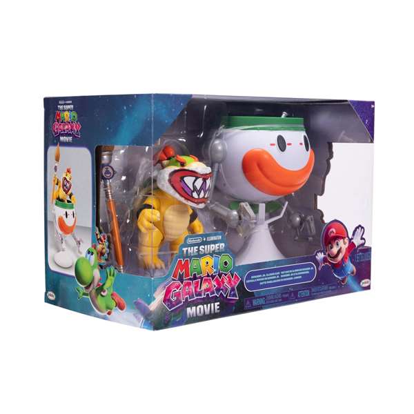 Jakks Pacific Figure d'action premium Bowser Jr. 13 cm avec voiture Clown Car interactif Super Mario Galaxy Jakks Pacific Figure d'action premium Bowser Jr. 13 cm avec voiture Clown Car interactif Super Mario Galaxy