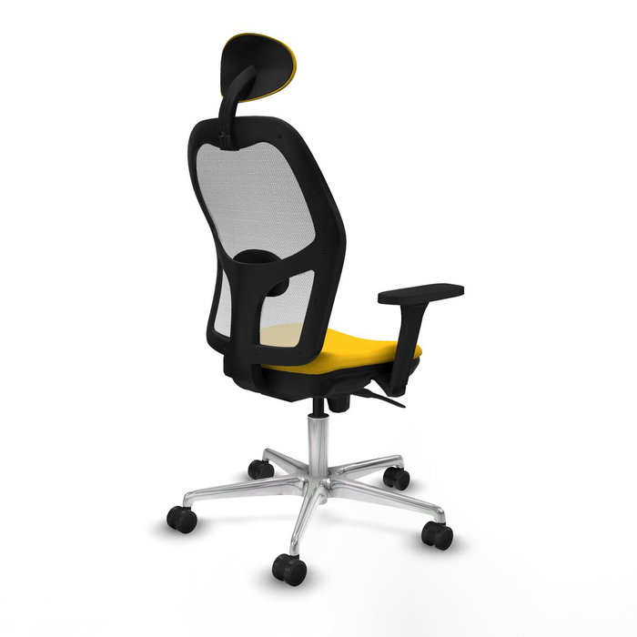 Piqueras y Crespo Chaise de Bureau avec Appui-tête 3D086N1 Jaune