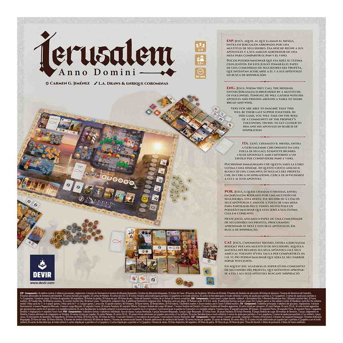 Devir Ierusalem Anno Domini Jeu de Société Narratif et Stratégique 1-4 Joueurs 90 Min