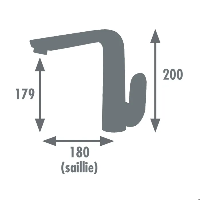 Edouard Rousseau Mitigeur Evier DAVAO Chromé, avec Bec Mobile et Aérateur Réducteur de Débit, pour Cuisine Contemporaine