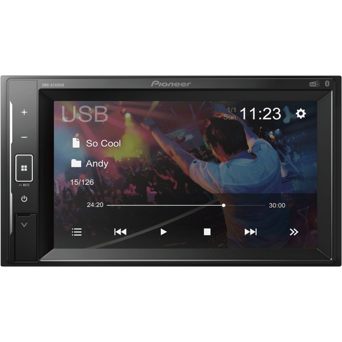 Pioneer DMH-A240DAB Autoradio Multimédia 2-DIN avec Écran Tactile 6,2 pouces, DAB+ et Bluetooth