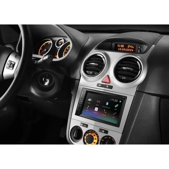 Pioneer DMH-A240DAB - Autoradio multimédia 2 DIN avec écran tactile 6.2 pouces, Bluetooth, USB, DAB+, entrée caméra de recul, kit mains-libres et égaliseur graphique
