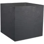 EDA - Volcania - Pot de fleurs carré 57 L pour Intérieur et Extérieur - Décoration Pierre - 49.5 x 49.5 x 49.5 cm - Gris Anthracite - Label Origine France Garantie