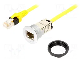 HARTING Socle RJ45 har-port 22mm, 5m, argent