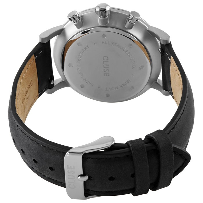Cluse CW0101502001 - Montre pour femme avec cadran noir et bracelet cuir Cluse CW0101502001 - Montre pour femme avec cadran noir et bracelet cuir