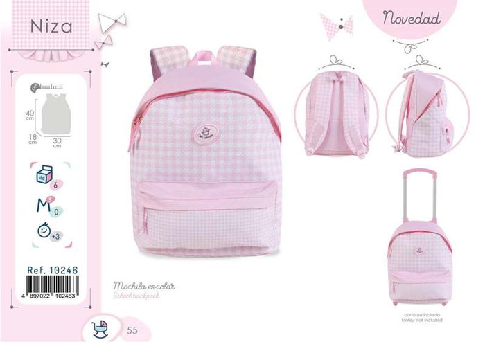Decuevas Mochila scolaire 40x30x18 cm - Sac à dos en polyester - Âge minimum recommandé 3 ans - Instructions en espagnol, anglais, portugais et russe