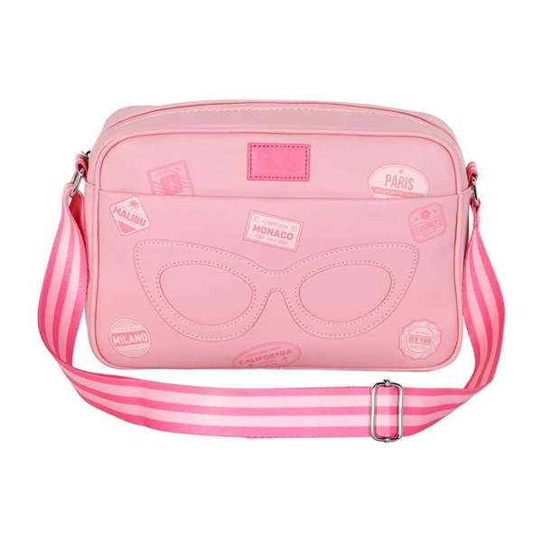 Karactermania Sac bandoulière Barbie Fashion Travel en PVC, couleur rose, dimensions 23x34x11 cm, pour enfant dès 3 ans Karactermania Sac bandoulière Barbie Fashion Travel en PVC, couleur rose, dimensions 23x34x11 cm, pour enfant dès 3 ans