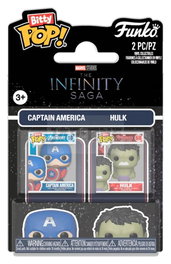 Funko Marvel IS Pack 2 Bitty POP! Figurines en Vinyle Captain America & Hulk
