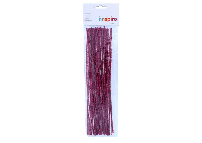 Innspiro Limpiapipas chenille métalliques lila 3mm x 30cm, 40u.