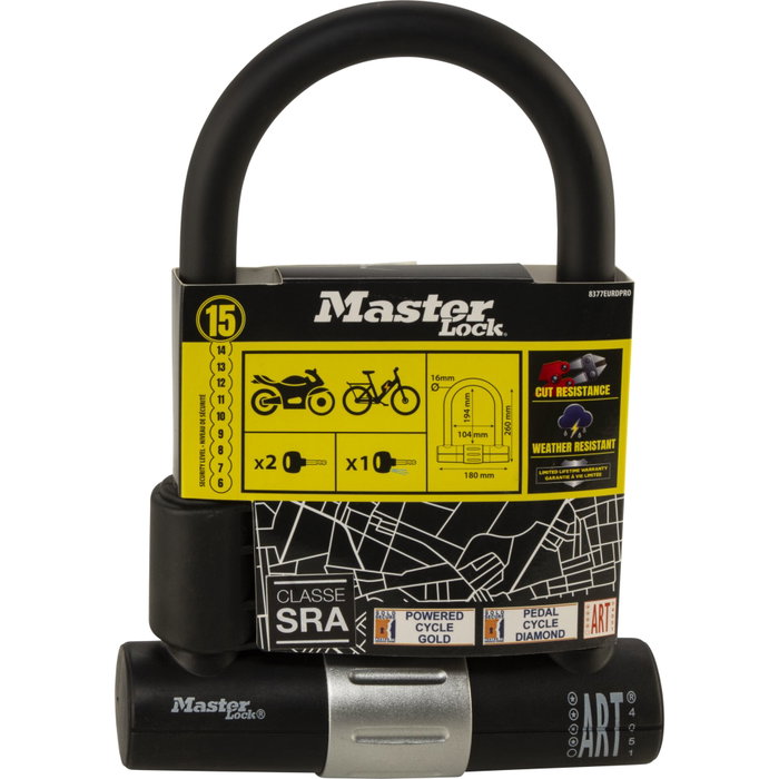 Master Lock Antivol en U Haute Sécurité 8377EURDPRO