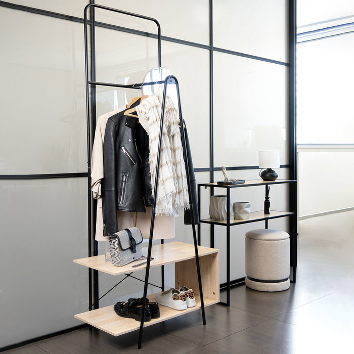 Vinthera Moa Porte-manteau avec miroir Noir Beige