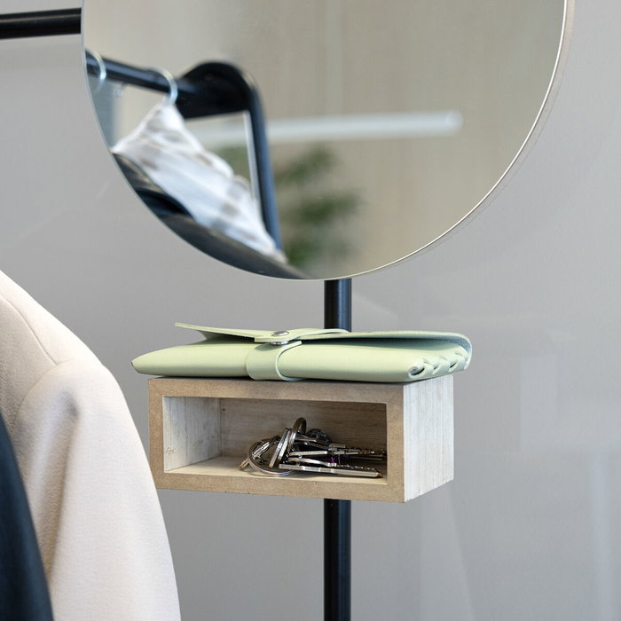 Vinthera Moa Porte-manteau avec miroir Noir Beige