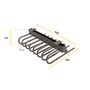 Emuca Porte-pantalons extractible, Gauche, Acier et Plastique, Titane