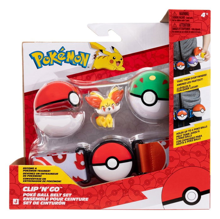 Jazwares Pokémon Clip 'n' Go Ceinture Set figurine d'action Feunnec