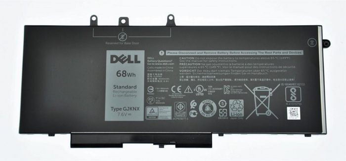 Dell Batterie 68 Wh 4 Cellules Lithium-Ion pour Ordinateur Portable