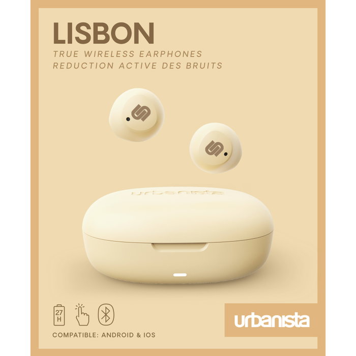 Urbanista Lisbon Écouteurs True Wireless Bluetooth 5.2 avec 27h d'autonomie, Charge USB-C, Contrôle Tactile Urbanista Lisbon Écouteurs True Wireless Bluetooth 5.2 avec 27h d'autonomie, Charge USB-C, Contrôle Tactile