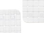 Berilo Tapis de Bain Antidérapant à Carreaux Blanc Grd - 39x67,7 cm (Set de 6)