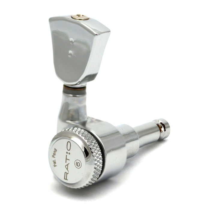 Graphtech RATIO Electric Locking 3+3 Vintage Chrome 2 Pin Mécaniques de guitare Graphtech RATIO Electric Locking 3+3 Vintage Chrome 2 Pin Mécaniques de guitare