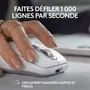 Logitech MX Anywhere 3S - Souris sans fil avec capteur 8K DPI, molette défilement rapide, connectivité multi-appareils et recharge USB-C - Blanc
