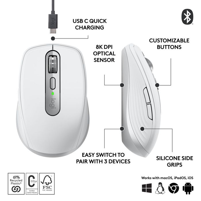 Logitech MX Anywhere 3S Gris pâle Logitech MX Anywhere 3S Gris pâle