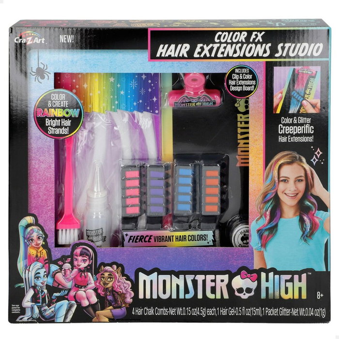 Assortiment pour cheveux Monster High Extensions pour les Cheveux 4 Unités Assortiment pour cheveux Monster High Extensions pour les Cheveux 4 Unités
