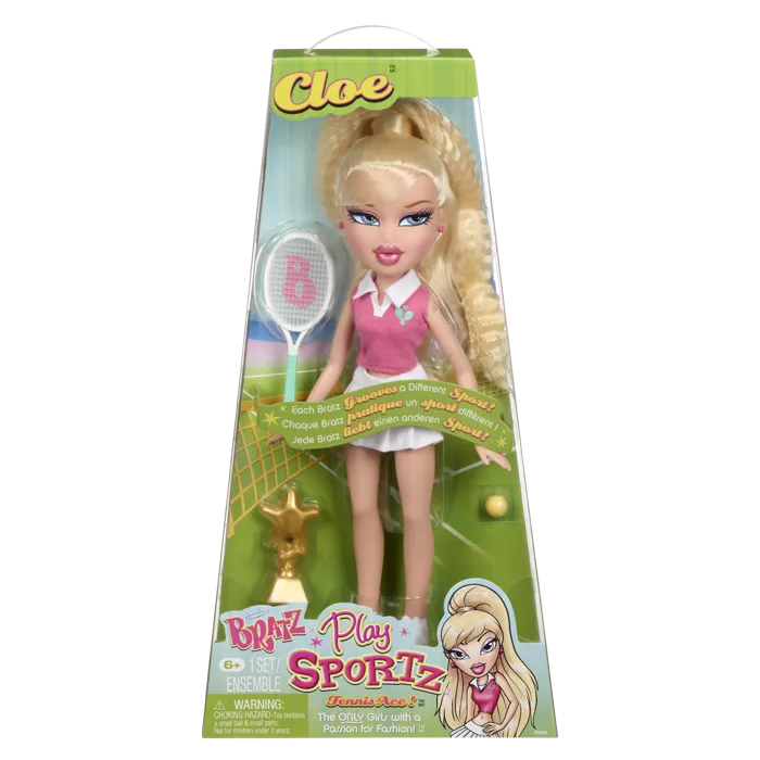 Bratz Poupée Bratz Play Sportz Cloé Jouant au Tennis avec Accessoires - Dès 6 ans