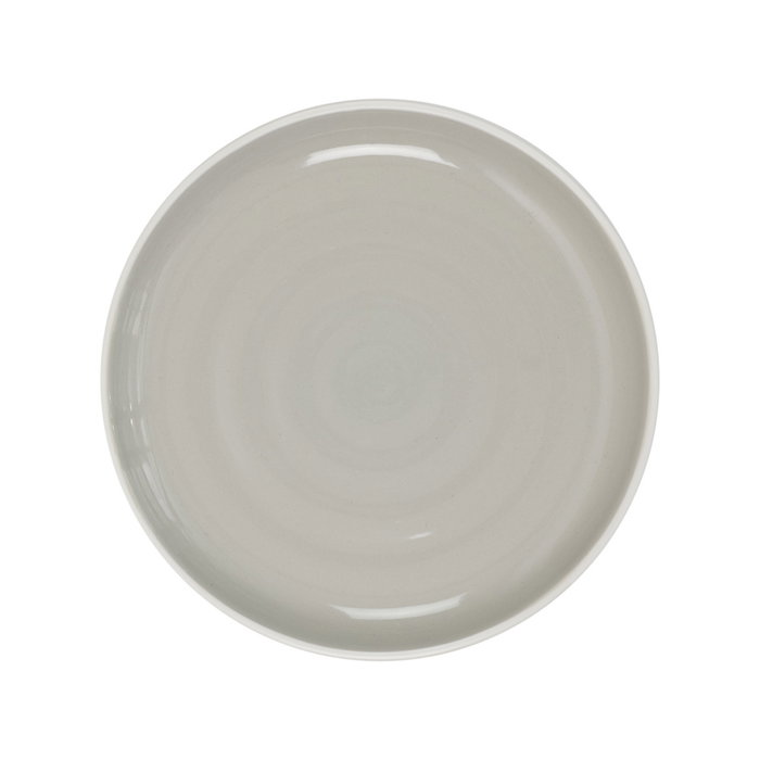 Home Deco Factory Assiette Bicolore Gris et Crème en Grès, 20,5 cm Home Deco Factory Assiette Bicolore Gris et Crème en Grès, 20,5 cm