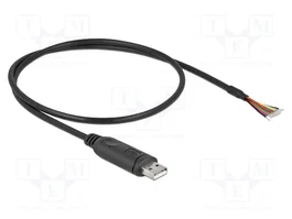DELOCK Câble USB 2.0 vers RS232, 0,5m, noir