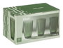 Vivalto Verre Haut Rayures 440 ml Vert 8,2x14,2x8,2 cm (Set de 24)
