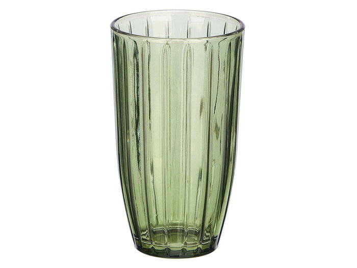 Vivalto Verre Haut Rayures 440 ml Vert 8,2x14,2x8,2 cm (Set de 24)
