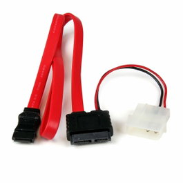 StarTech.com Adaptateur SATA Slimline 13 broches vers Molex LP4 et SATA, 50,8 cm, Rouge