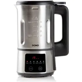 DOMO Blender chauffant DO727BL - Inox - 1.2 L - 6 programmes - 800 Watt