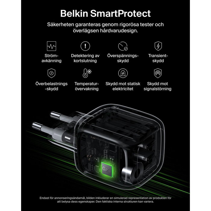 Chargeur mural Belkin WCH019KQWH Blanc 50 W