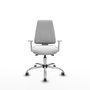 PIQUERAS Y CRESPO Chaise de bureau Elche, mécanisme asynchrone, blanc