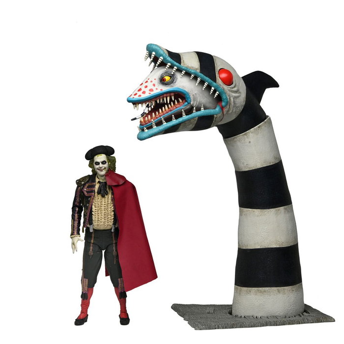 Beetlejuice Beetlejuice pack de 2 figurines Ultimate "Matador" Beetlejuice and Sandworm 18 cm Beetlejuice Beetlejuice pack de 2 figurines Ultimate "Matador" Beetlejuice and Sandworm 18 cm