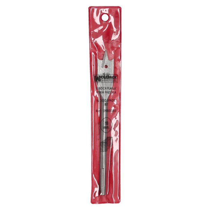 WOLFPACK LINEA PROFESIONAL Mèche à bois plate 3 pointes 18,00 mm WOLFPACK LINEA PROFESIONAL Mèche à bois plate 3 pointes 18,00 mm