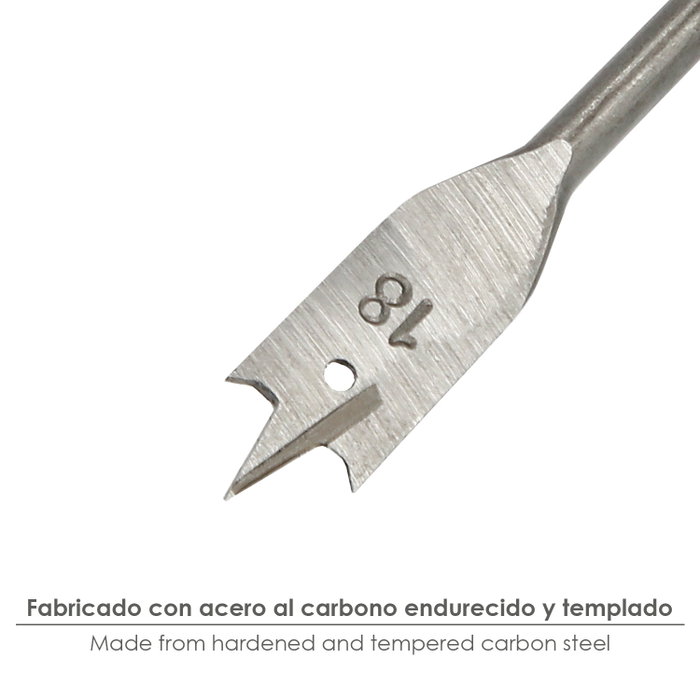 WOLFPACK LINEA PROFESIONAL Mèche à bois plate 3 pointes 18,00 mm WOLFPACK LINEA PROFESIONAL Mèche à bois plate 3 pointes 18,00 mm