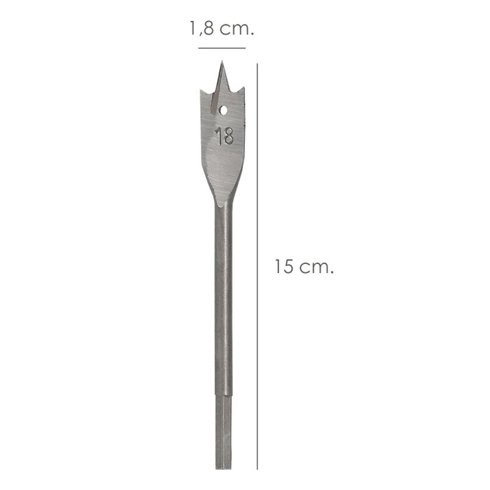 WOLFPACK LINEA PROFESIONAL Mèche à bois plate 3 pointes 18,00 mm WOLFPACK LINEA PROFESIONAL Mèche à bois plate 3 pointes 18,00 mm