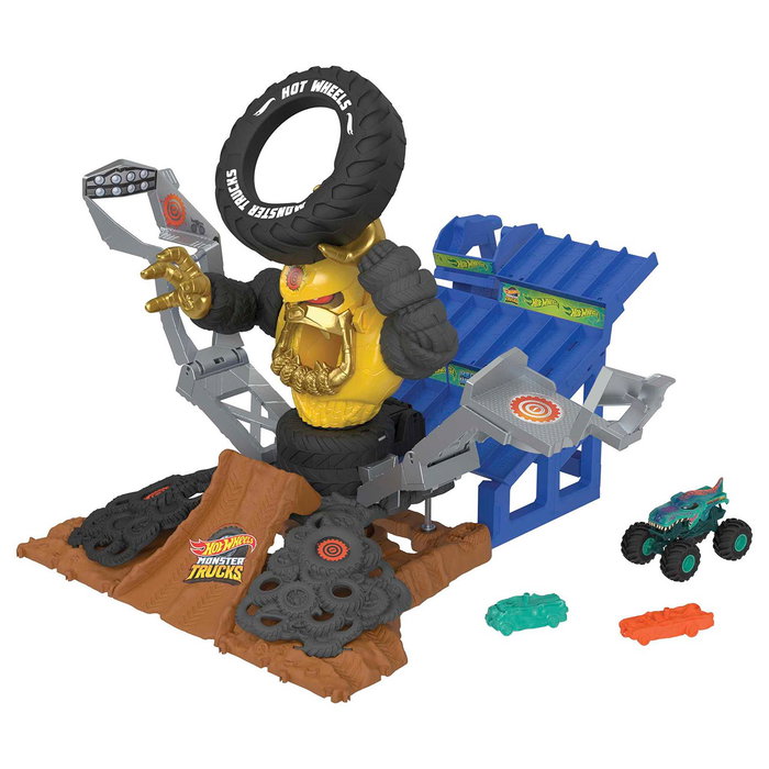 Mattel - Hot Wheels Monster Truck Derribo Gor-Zilla - Jeu de camion monstre avec Crushzilla mobile et 2 voitures pour enfants de +4 ans - Réf. Hpn71 Mattel - Hot Wheels Monster Truck Derribo Gor-Zilla - Jeu de camion monstre avec Crushzilla mobile et 2 voitures pour enfants de +4 ans - Réf. Hpn71